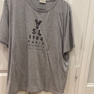Saint Laurent Gray Eye Chart Tee